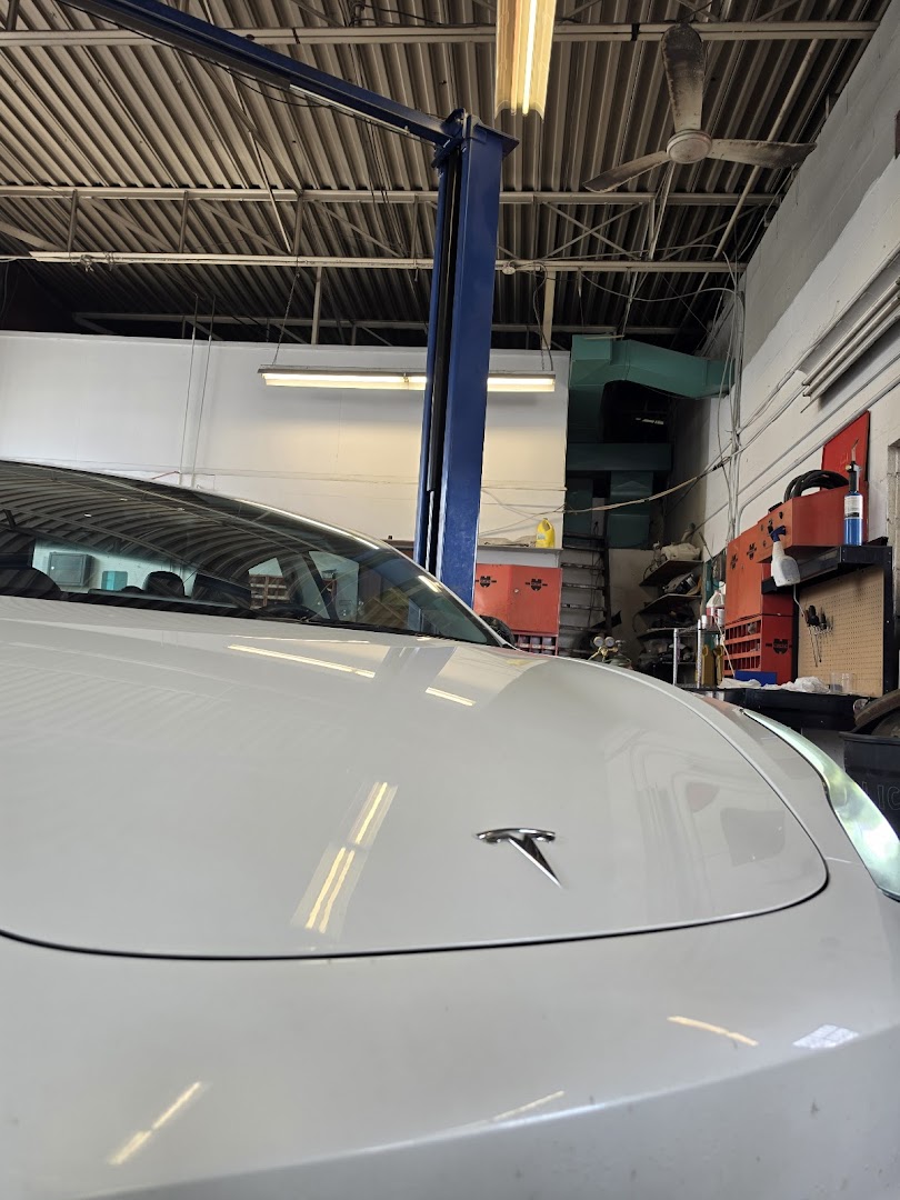 Tesla Model 3 in for service